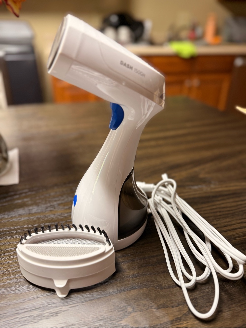 Ash Handheld Steamer in White and Blue